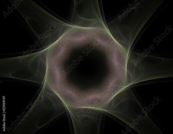 Fototapeta Lacy colorful clockwork pattern. Digital fractal art design. Abstract design of sacred symbols signs geometry.