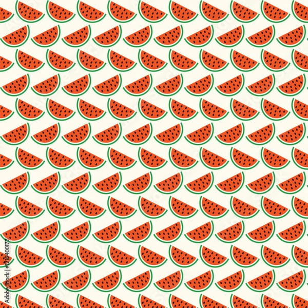Obraz Watermelon Sketch Seamless Pattern design
