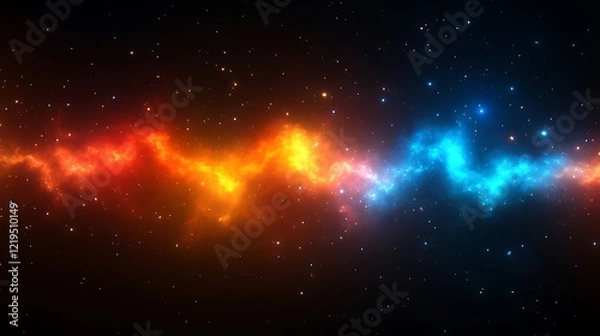 Obraz Celestial Nebula Cosmic Fire And Ice Encounter