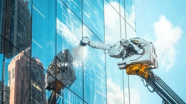 Obraz Robotic Window Cleaning Technology in Action