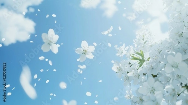 Fototapeta Blossoming Cherry Blossom Tree in Spring