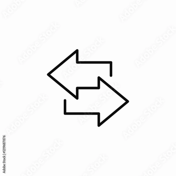 Obraz direction switch icon sign vector