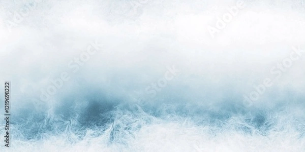 Fototapeta A frosty blue mist background with soft textures and a cloudy gradient effect
