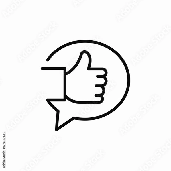 Obraz thumbs up response icon sign vector
