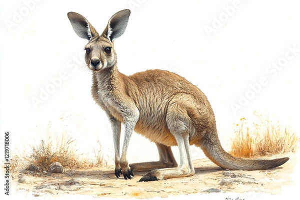 Obraz Red Kangaroo Portrait Australian Wildlife Animal