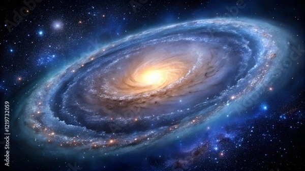 Fototapeta Galaxy Milky Way Space Cosmos Solar system Universe Infinity Stars Planets Earth Moon Sun Backgrounds for advertising Texture editor Picture marketing Image business  Wallpaper desktop Template art