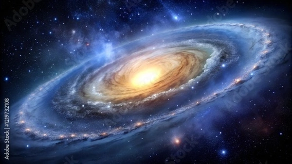 Fototapeta Galaxy Milky Way Space Cosmos Solar system Universe Infinity Stars Planets Earth Moon Sun Backgrounds for advertising Texture editor Picture marketing Image business  Wallpaper desktop Template art