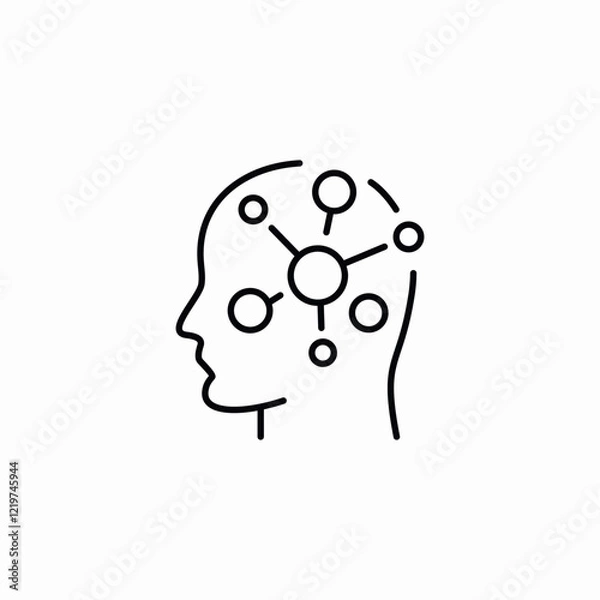 Fototapeta mind neurological links icon sign vector