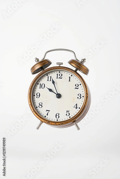 Fototapeta Vintage alarm clock showing eleven o'clock