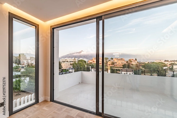 Obraz an image of landscape views overlooking the mountains of Marbella from luxury mediterranean real estate 