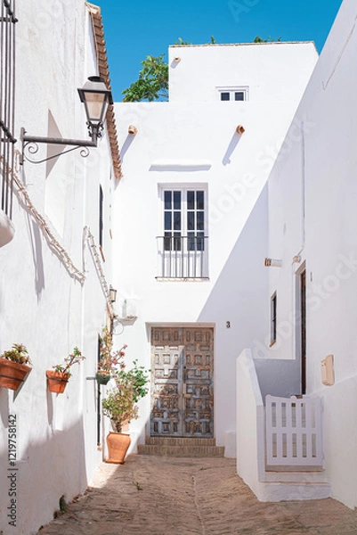 Obraz close-up of a street in Vejer de la Frontera - Cádiz ( Spain )