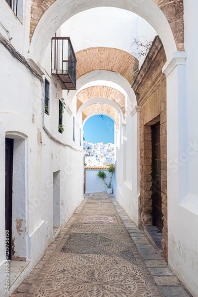 Obraz close-up of a street in Vejer de la Frontera - Cádiz ( Spain )