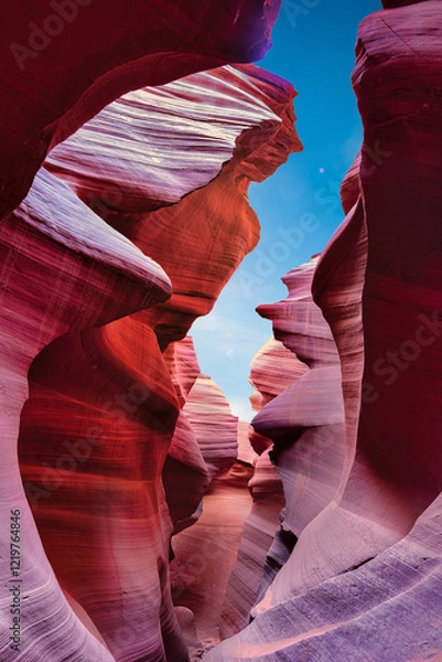 Obraz Amazing antelope canyon with colorful sandstone walls - travel concept