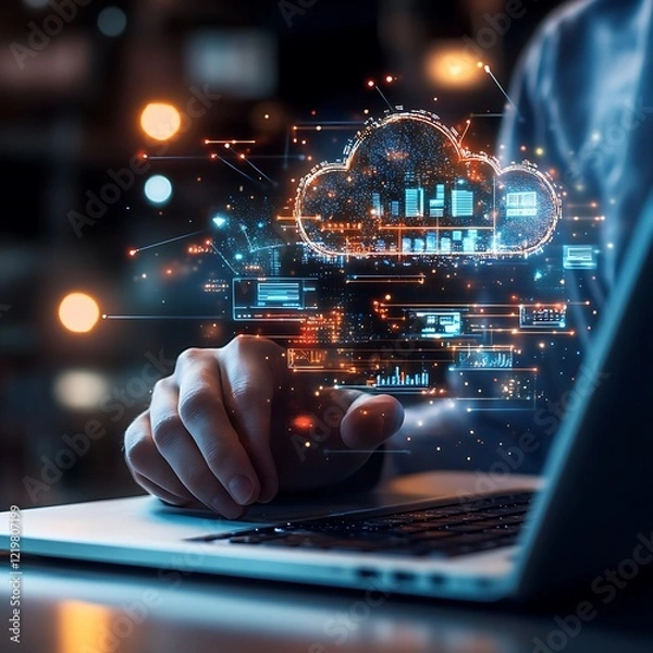 Fototapeta Global Business Intelligence Data Science Concept