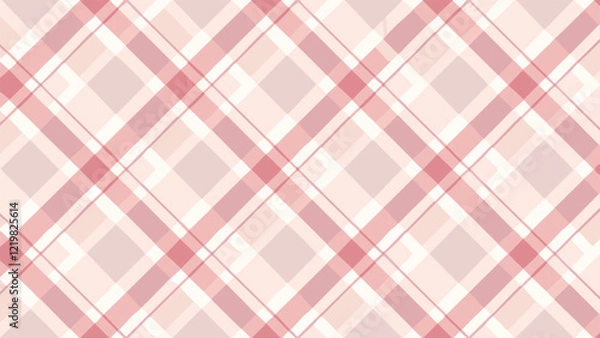Fototapeta Simple plaid pattern background, flannel texture wallpaper, vector illustration.
