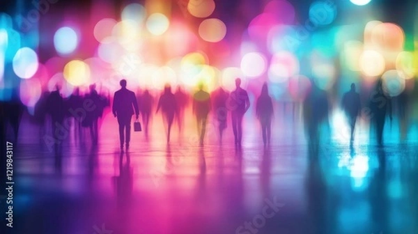 Fototapeta Vibrant Employee Development Programs in Blurred Background