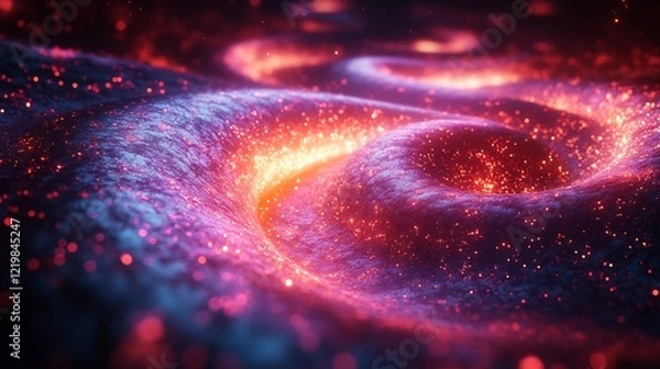 Obraz Vibrant Glowing Spirals with 3D Depth