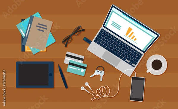 Obraz Vector work place