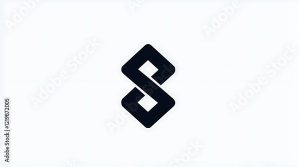 Fototapeta Abstract Geometric Symbol A Minimalist Black and White Design