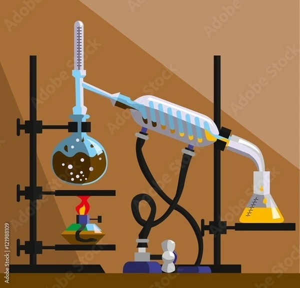 Fototapeta apparatus for distillation, purification and separation of volat
