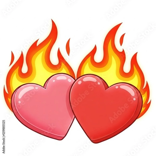 Obraz Two burning hearts