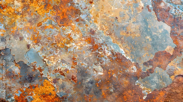 Obraz Metallic multicolored marble texture background, generative ai