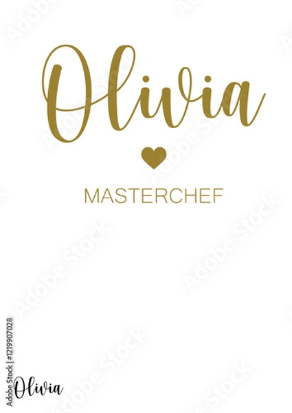 Obraz Custom Name and MasterChef SVG Design – Personalized Apron Artwork for Chefs, Bakers, and Food Enthusiasts