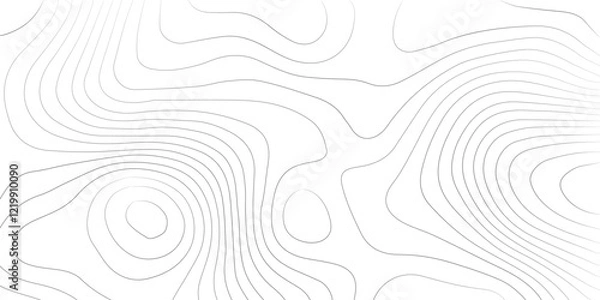 Obraz Abstract moss green topographic contours lines of mountains. Topography map art curve drawing. vector illustration.