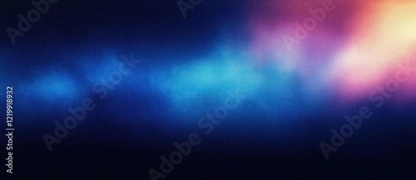 Fototapeta Blue Gradient Abstract Background with Glow and Noise Texture for Posters Banners Covers
