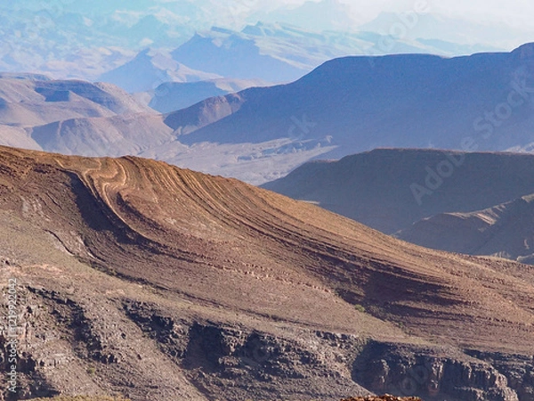 Obraz Rock Textures in the High Atlas Mountains, Morocco