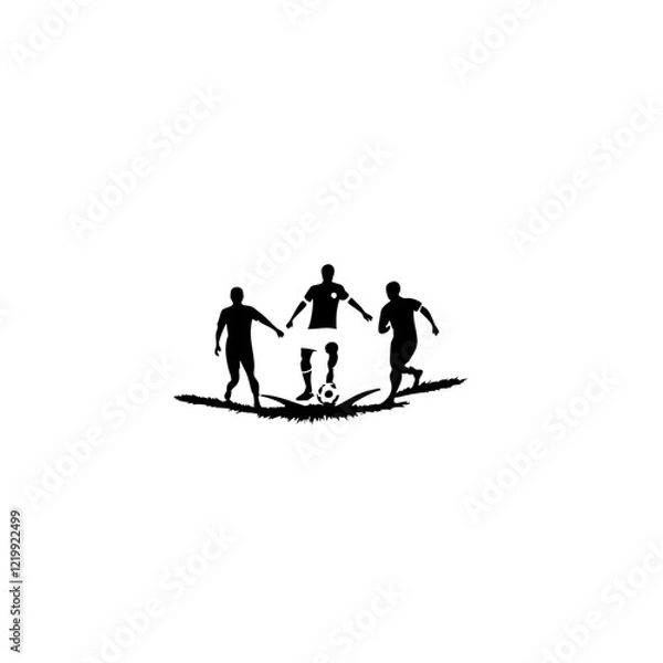 Obraz Playing Soccer Vector Logo Design