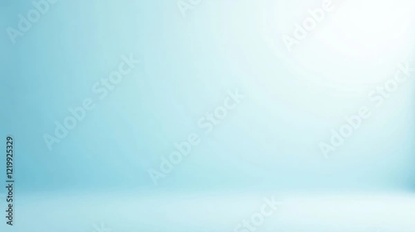 Fototapeta A Soft, Light Blue Gradient Background Ideal for Product Displays and Presentations, Featuring a Smooth Transition and Subtle Variations in Shade