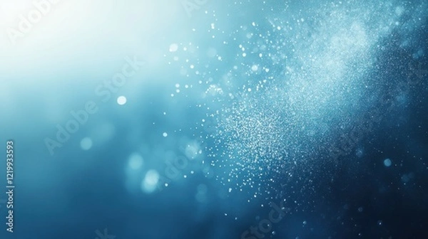 Obraz Abstract Blue Sparkle Background: Celestial Dust and Light