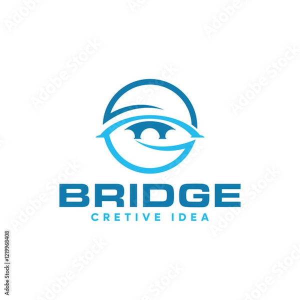 Obraz Modern Simple Bridge Logo design