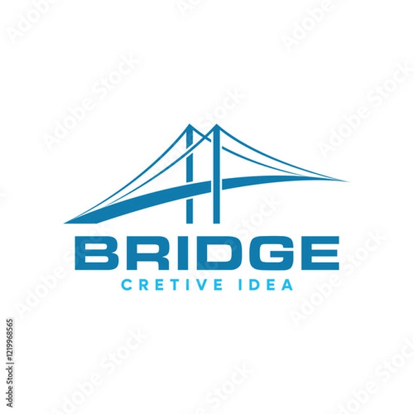Obraz Modern Simple Bridge Logo design