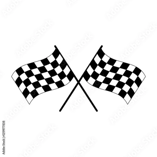 Fototapeta Racing flag icon. Vector trendy style illustration for web and app..eps
