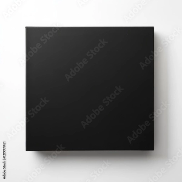 Fototapeta Square black box on white background.