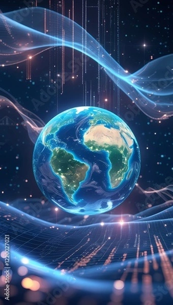 Fototapeta earth with space