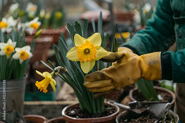 Fototapeta Nurturing Growth: The Comprehensive Guide to Narcissus Flower Care & Maintenance