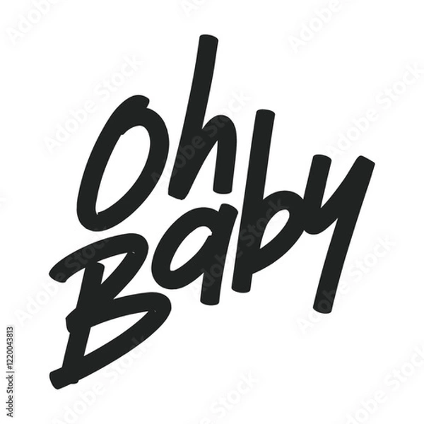 Obraz oh baby text desgin vector 