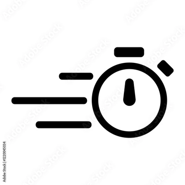 Obraz stopwacth icon black with outline style