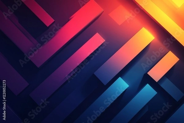 Fototapeta Vector design of bold arrows pointing outward with gradient effects., Generative AI