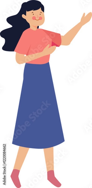 Fototapeta Woman Presentation People and Marketing Illustration