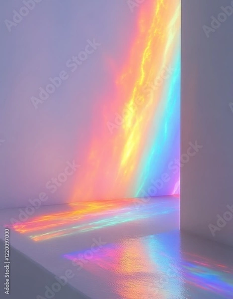 Fototapeta Colorful Light Reflections Abstract Composition with Gentle Gradients and Minimalist Design