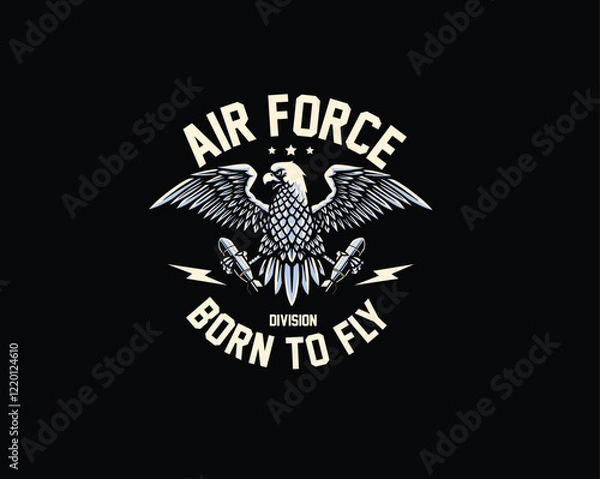 Obraz Eagle airforce mascot logo