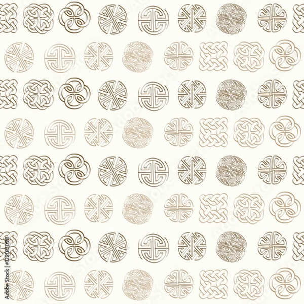 Fototapeta Seamless pattern with irish geometric ornament for your design