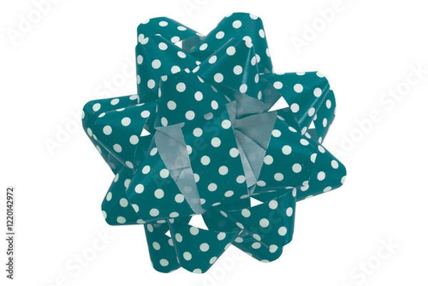Fototapeta green ribbon on isolated on transparent background.