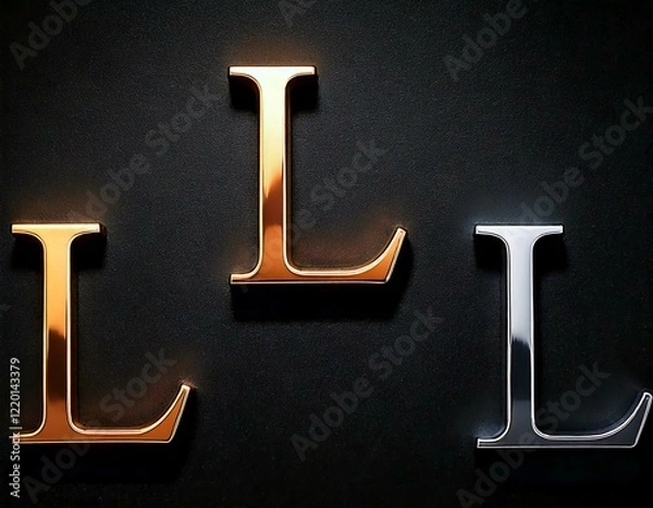 Obraz 金と銀と銅のアルファベット