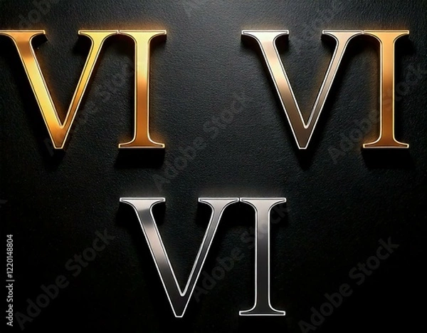 Obraz 金と銀と銅のローマ数字