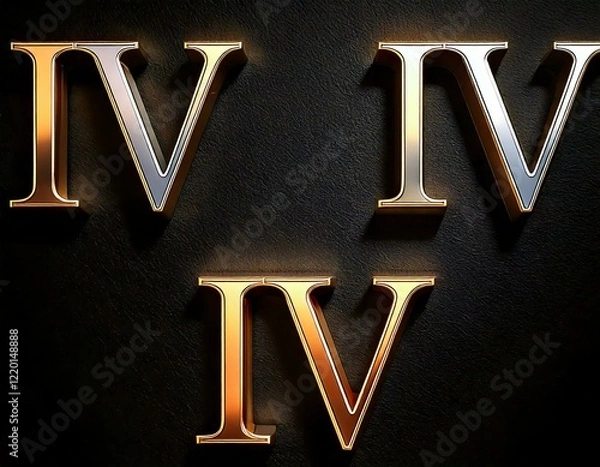Obraz 金と銀と銅のローマ数字